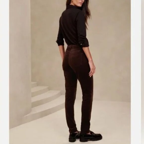Banana Republic Pants - Banana Republic Brown High-Rise Skinny Ankle Stretch-Corduroy Pants Size 27 NWT